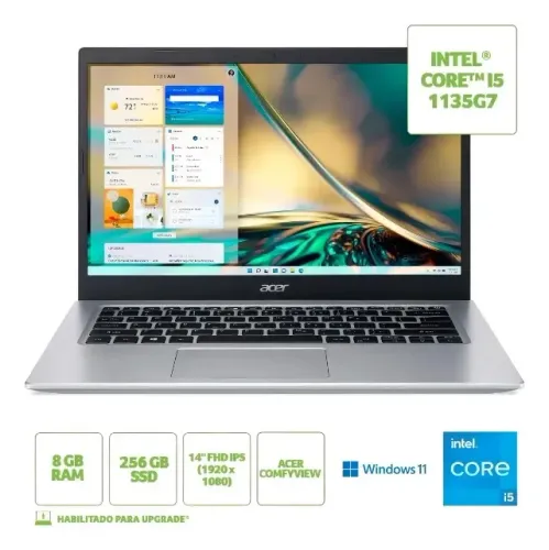 NOTEBOOK ACER ASPIRE 5 INTEL CORE I5-1135G7 8GB RAM SSD 256GB (OPEN BOX)