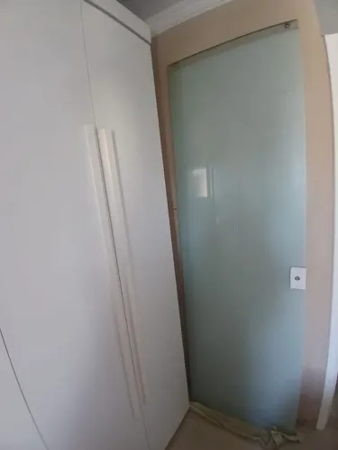 Porta blindex jateado