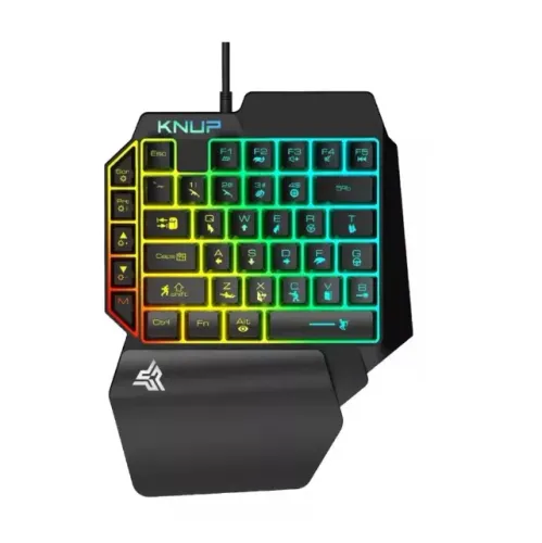 Teclado Gamer Single Hand Semi Mecânico Knup