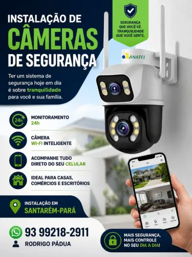 Instalação de câmeras.