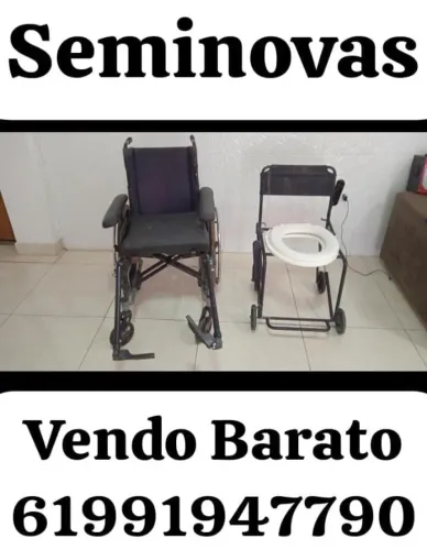 Cadeira de Rodas + Cadeira de Banho (Seminovas)