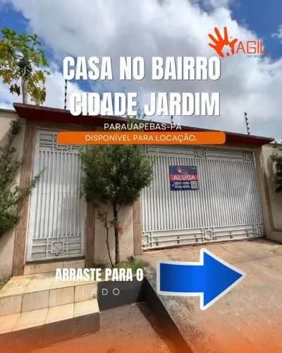 CASA COM 03 QUARTOS DISPONÍVEL PARA LOCAÇÃO NO BAIRRO CIDADE JARDIM. (ÓTIMA LOCALIZAÇÃO)