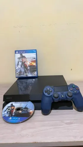 Ps4 Completo Impecável + 1 Jogo + 1 controle Original