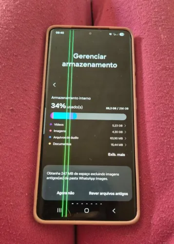Vendo Celular Samsung S21 Ultra Com 2 Linhas finas na tela acompanha caixa original e capa
