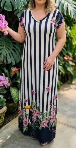 Vestido estampado de malha