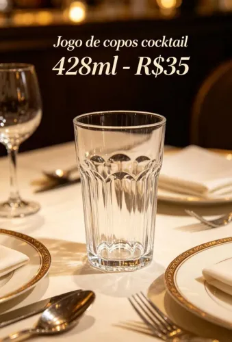 Jogo de copos cocktail 428ml