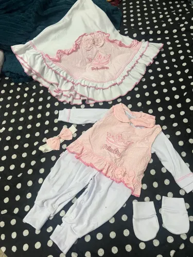 Kit roupa saia da maternidade menina