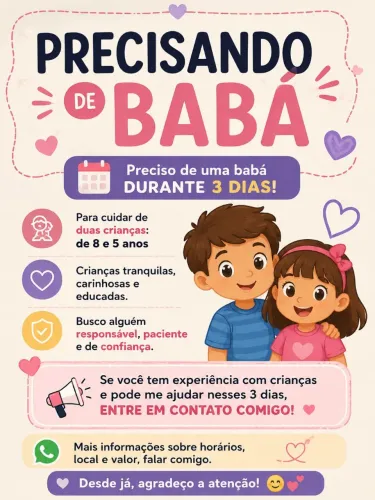 Precisando de uma babá