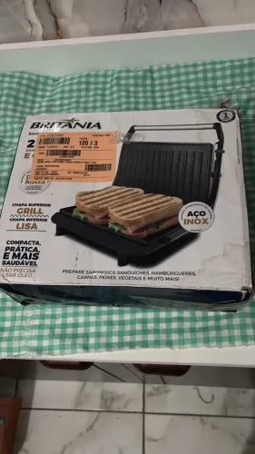Sanduicheira elétrica Britânia Press BGR27I cor preto inox
