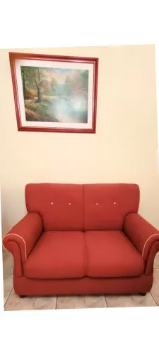 Sofá 2 Lugares Vermelho Vintage ? Ótimo Estado, Estilo Retrô