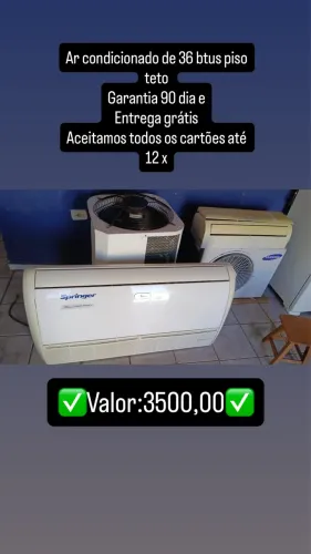 Ar condicionado piso teto de 36 btus garantia 90 dias / entrega grátis/