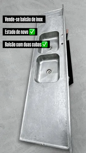 Balcão com duas cubas profissional 