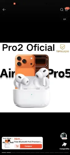 Fone Bluetooth pro5 Premium com 30%off