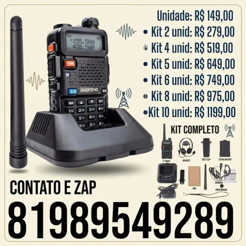 RÁDIO COMUNICADOR BAOFENG UV-5R