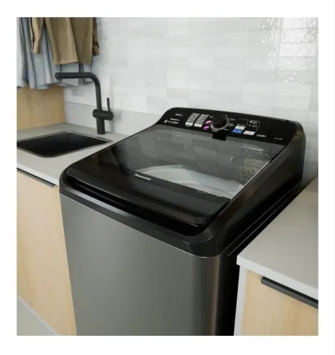Máquina de Lavar Panasonic 15kg Titânio 127v NOVA LACRADA
