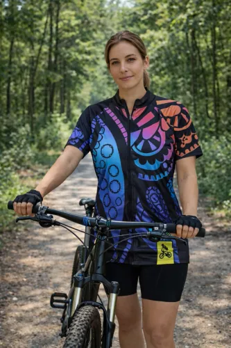 Camiseta Feminina de Ciclismo com Proteção UV Ziper Reforçado Bike