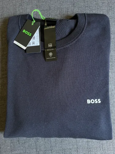 SUÉTER DE ALGODÃO COM DETALHES CONTRASTANTES HUGO BOSS