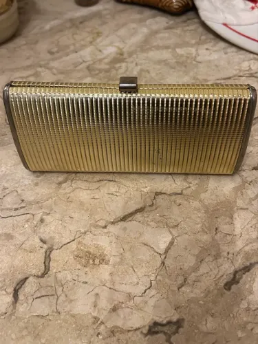 BOLSA DOURADA VINTAGE FEMININA PEQUENA PARA FESTA