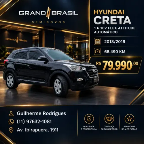 Hyundai Creta Attitude 1.6 16V Flex Aut. 2018