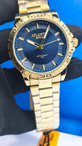Relógio masculino novo original prova d'água Atlantis luxo