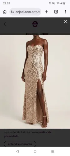 Vestido de paetês longo 
