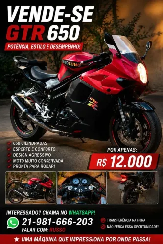 VENDO MOTO 650 GTR 