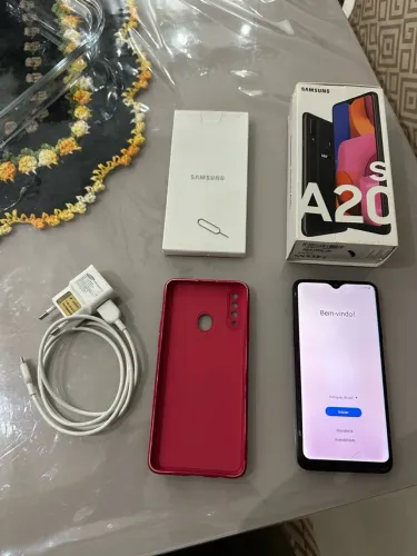 Samsung Galaxy A20s Original + Caixa + Carregador + Capinha