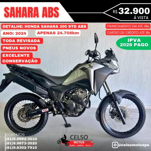Sahara 300 2024 Extra! Apenas 24.000km! Financio 48x aceito sua moto