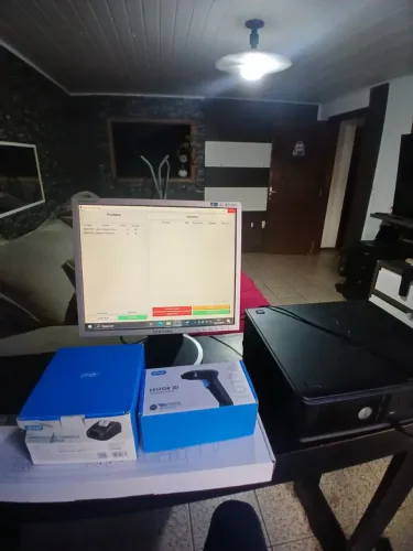 kit PDV para trabalho completo caixa com sistema e etiqueta