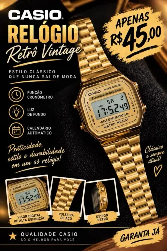 RELÓGIO RETRÔ VINTAGE - CASIO