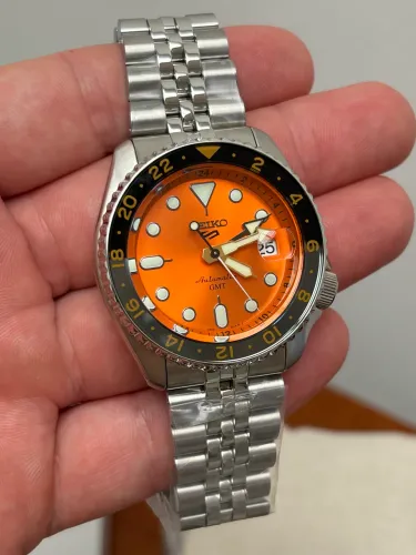Relógio Seiko 5 Sports GMT SSK005 ORANGE