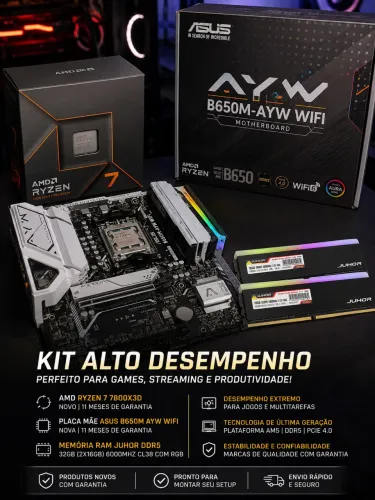 KIT AM5 ALTO DESEMPENHO - PRONTO PARA JOGAR