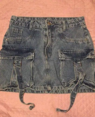 Mini saia jeans