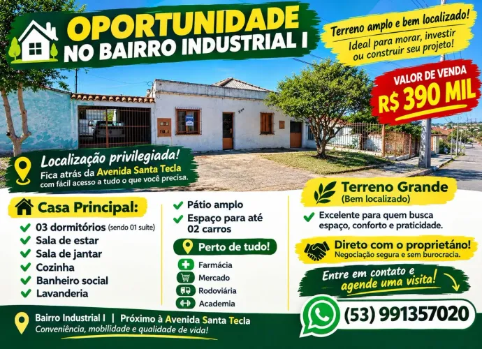 CASA A VENDA BAIRRO INDUSTRIAL