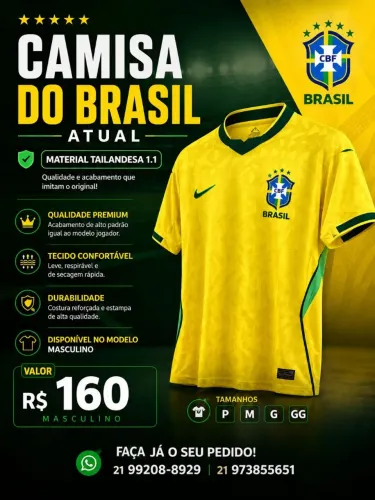 Camisa Do Brasil Jogador