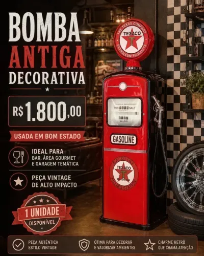 Bomba De Combustível Antiga Decorativa