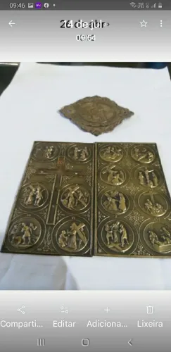 Plaquinhas sacras,são.pecas antigas de bonze para antiquários..