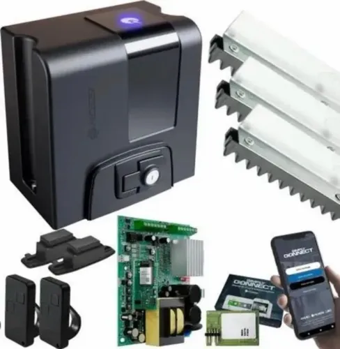Kit Motor Portão Eletrônico Rossi Nitro Deslizante Ultrarrápido para portão até 400kg