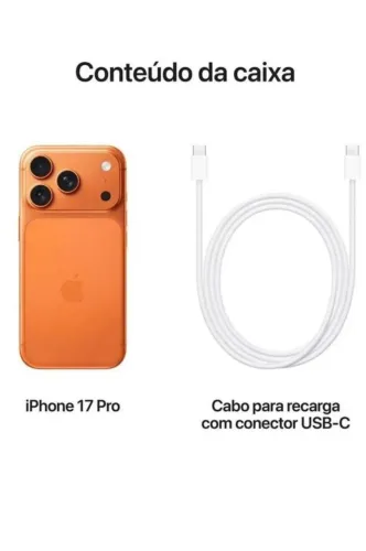 Apple iPhone 17 Pro 256GB Laranja-cósmico 6,3" 48MP iOS 5G