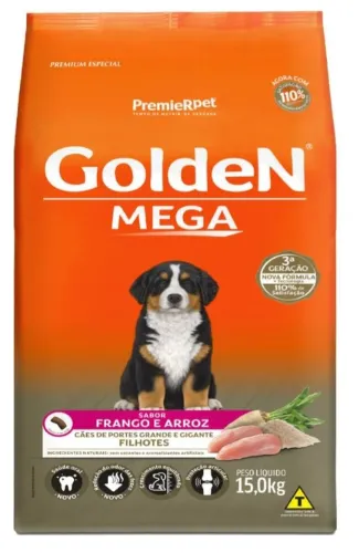 Ração Golden Mega 13kg filhotes grandes e gigantes
