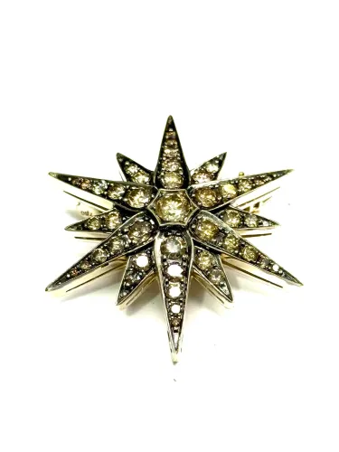 Pingente/Broche Hstern stars em ouro nobre 18k750