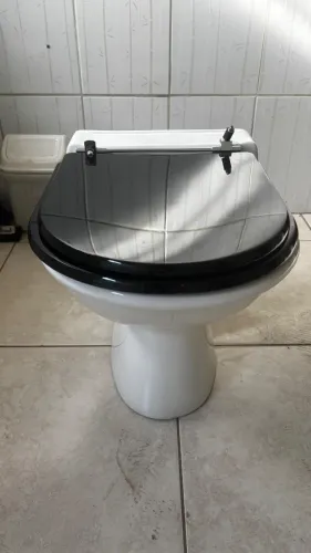 Vaso Sanitário Incepa com Tampa Poliéster/Resina Preta