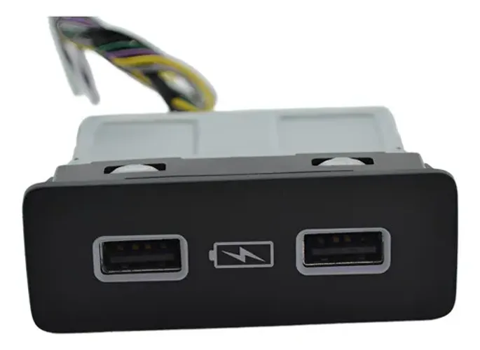 Entrada Conector Duplo Usb Console Honda Hr-v 2024 Original Preto