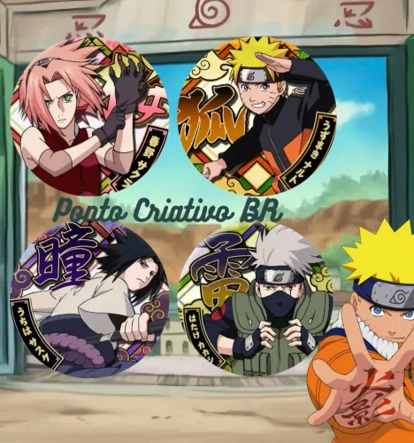 Kit de Bottons Naruto Shippuden