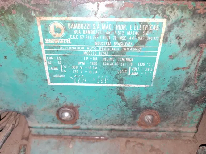 ALTERNADOR/GERADOR BAMBOZZI