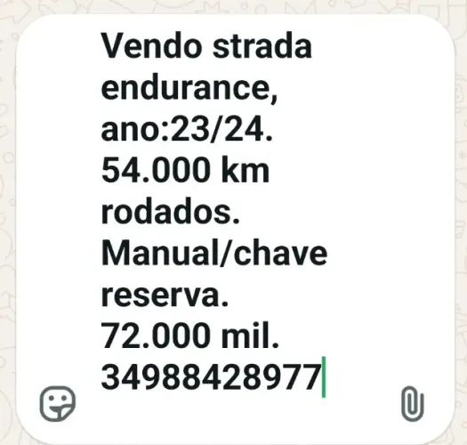 Fiat Strada Endurance 1.3 Flex 8V CS 2024