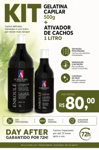 Kit Ativador de Cachos Alphahall