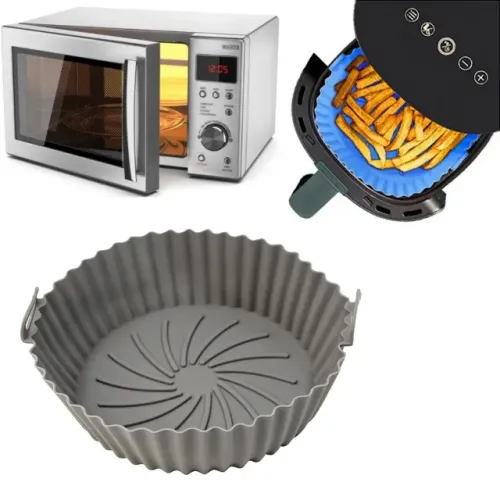 Cesto Reutilizável para Air Fryer Forno Microndas Silicone Antiaderente _ CS521