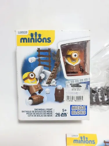 Minions mega bloks importado bola de neve na caixa