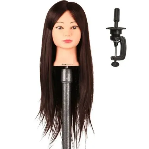 Boneca de Treino para Penteados com Cabelo Sintético + Suporte - Nova